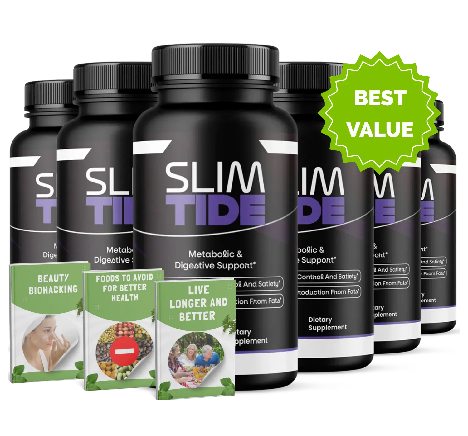 6 Slimtide Bottles